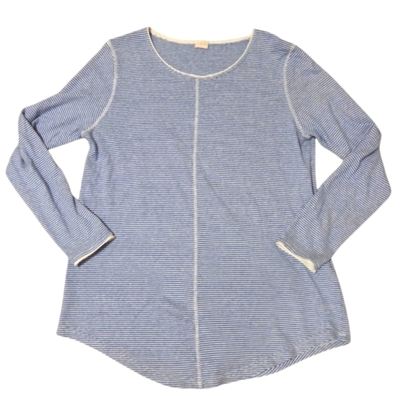 Poetry Hemp / Organic Cotton Women's Size 10 Blue Long Sleeves Shirt Minimalist - Picture 1 of 5